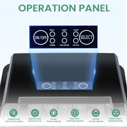 Countertop Ice Maker: 9 Cubes in 6 Min, Self - Cleaning Portable - Couple Of Items