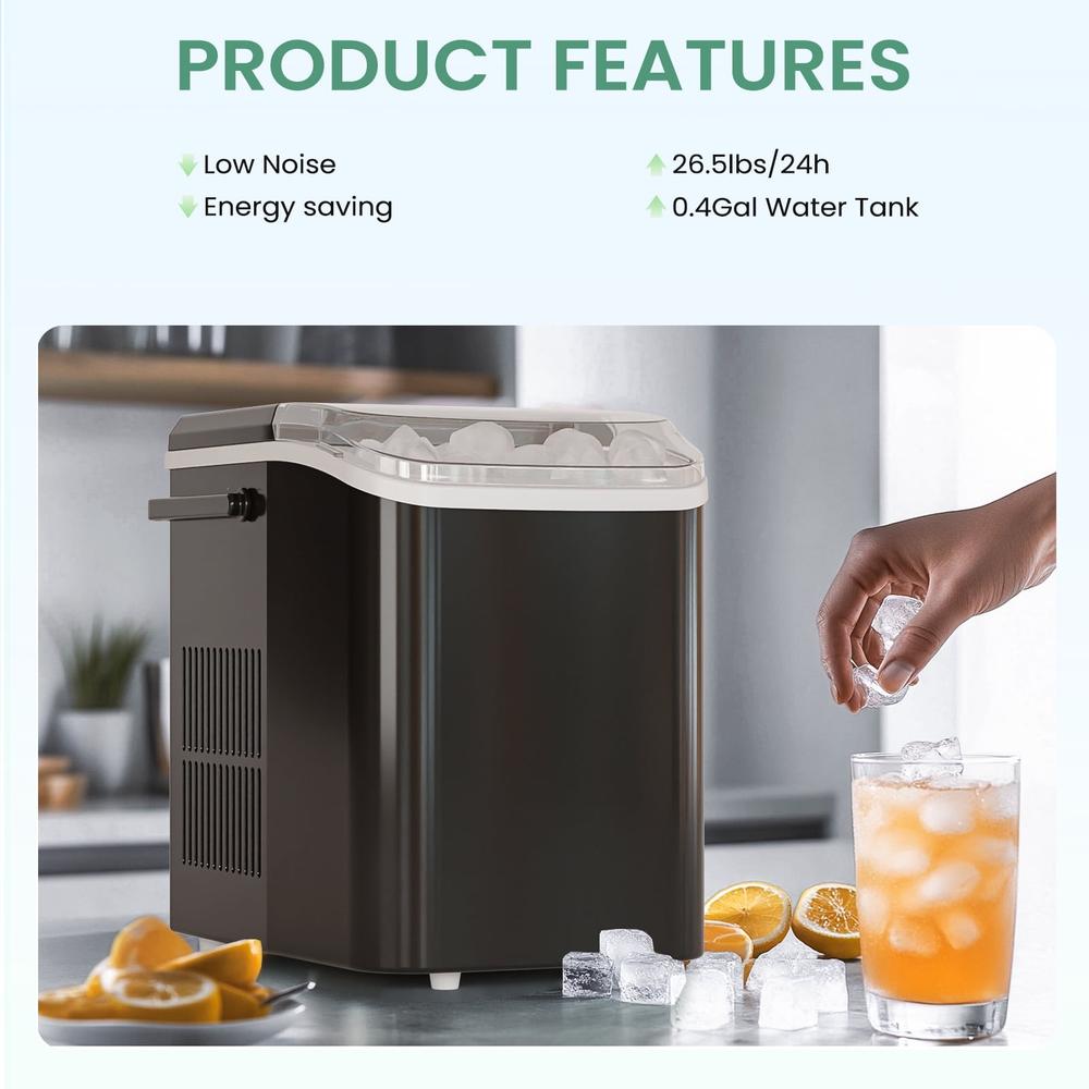 Countertop Ice Maker: 9 Cubes in 6 Min, Self - Cleaning Portable - Couple Of Items