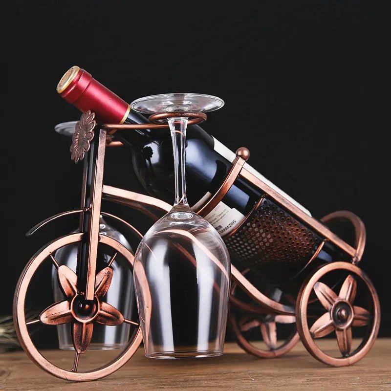 Wine Rack Carriage Bike Holder - Retro Iron Display Organizer - Couple Of Items