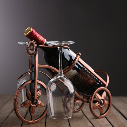 Wine Rack Carriage Bike Holder - Retro Iron Display Organizer - Couple Of Items