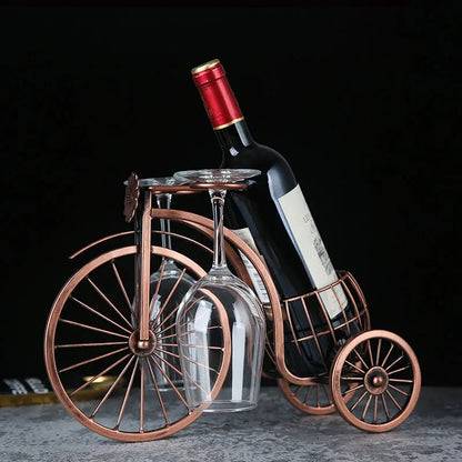 Wine Rack Carriage Bike Holder - Retro Iron Display Organizer - Couple Of Items