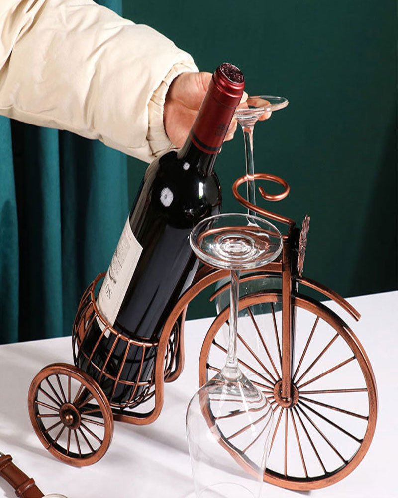 Wine Rack Carriage Bike Holder - Retro Iron Display Organizer - Couple Of Items