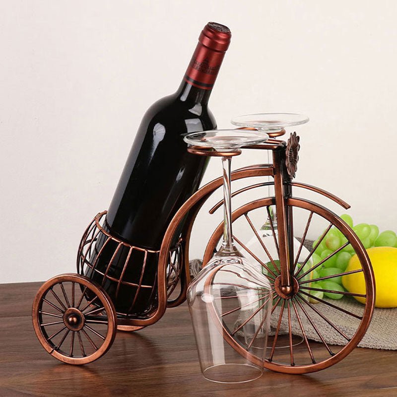 Wine Rack Carriage Bike Holder - Retro Iron Display Organizer - Couple Of Items