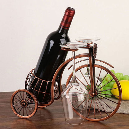 Wine Rack Carriage Bike Holder - Retro Iron Display Organizer - Couple Of Items